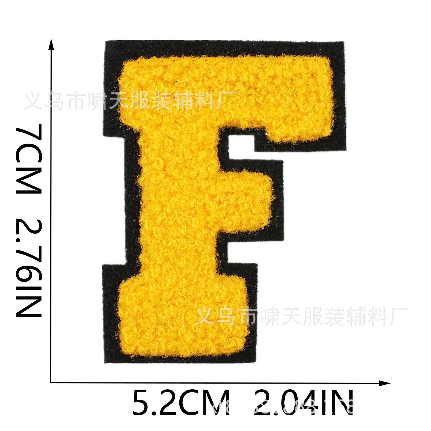 Wholesale Khaki English alphabet patch